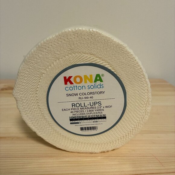 Kona Cotton - Snow Roll-Up - Picture 1 of 4